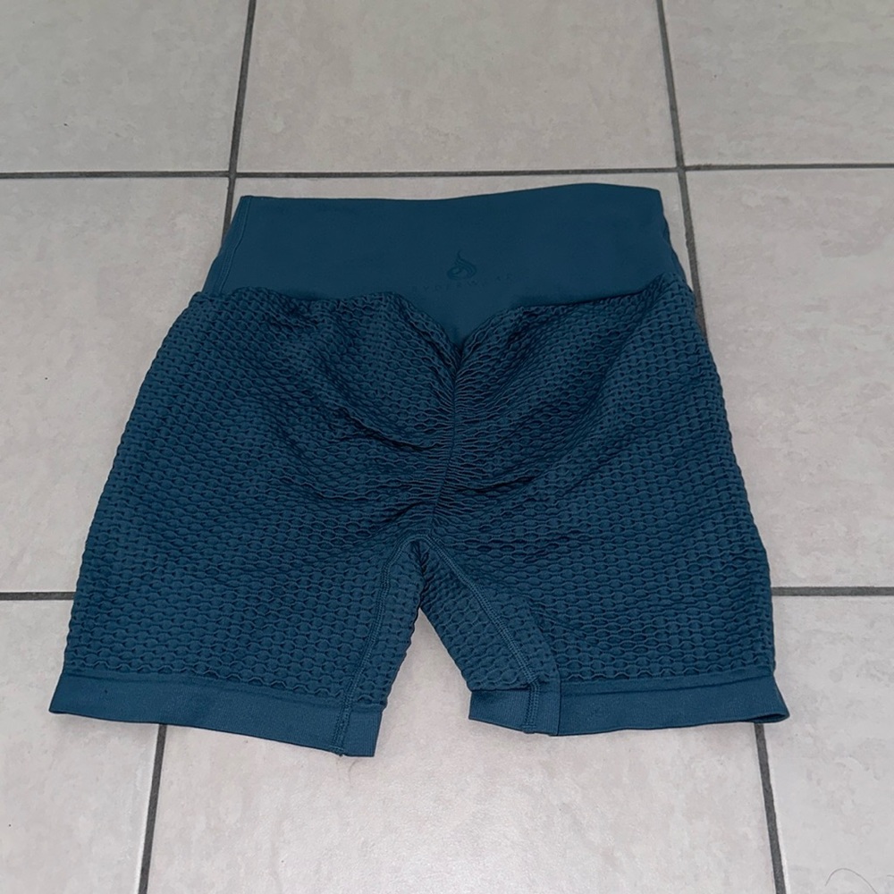 Blue workout shorts